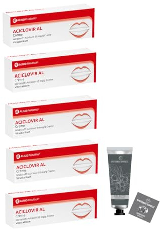 Aciclovir Al Creme mit 5 x 2 g Creme inkl. einer Handcreme ODER Handseife von Apotheken-Express