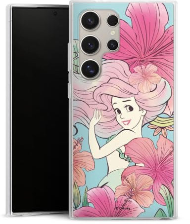 DeinDesign Silikon Hülle kompatibel mit Samsung Galaxy S24 Ultra Case transparent Handyhülle Arielle Offizielles Lizenzprodukt Disney