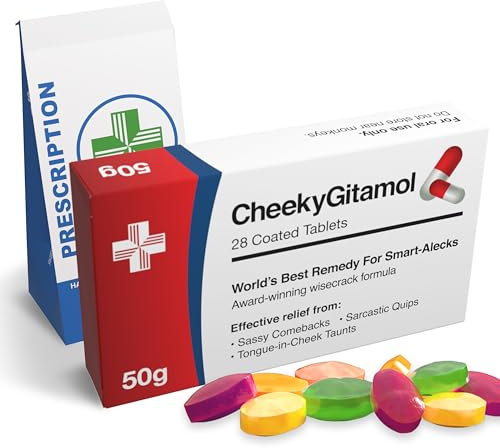 Funny Prank Pill Box with Sweets - Gag Birthday Gift for Teenage Son or Daughter - Xmas Secret Santa Christmas Stocking Filler for Women - Novelty Joke Birthday Gifts for Teens (CheekyGit)