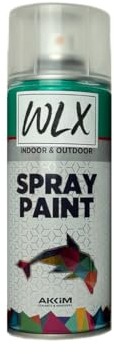 WLX Peinture en aérosol 400 ml. Bombe aérosol à séchage rapide. Peinture graffiti. Pour décoration, bois, pierre, mur, métal. (Bleu - Brillant (RAL 5017))