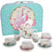 GICO Kinder Teeservice Spielkoffer Teeset Einhorn Spielzeug Porzellangeschirr 13 -TLG - CH12102