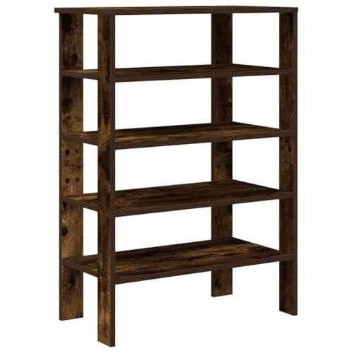 vidaXL Schuhregal Räuchereiche 61x32x87,5 cm Holzwerkstoff