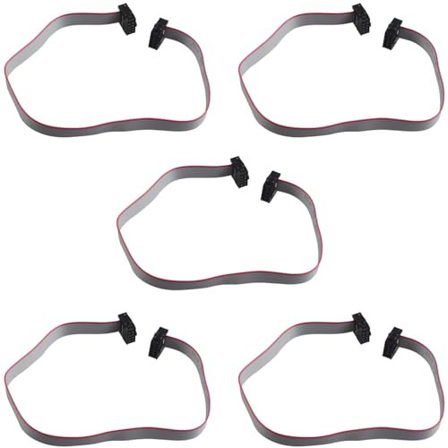 ZDE 5 Stück 2.54mm Pitch 2 Zeile 8 Pin Buchse zu Buchse IDC Flachbandkabel Jumper Kabel 30cm Lang