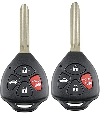 SUSQVHVCK 2 x Car Smart Remote-Schlüssel 4-Taste 314.4 MHz Kompatibel for Toyota kompatibel for CamRY 2007 2008 2009 2010 HYQ12BBY. Schlüsseletui