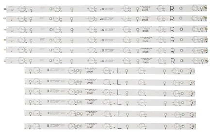 TVAAGHBCBR 12PCS LED-Hintergrundbeleuchtung Kompatibel for 49PUF6701/T3 49PFS5301/12 49PUH4900/88 EVTLBM490E0501-AJ-3(L) 49PUK4900/12 TPT490U2-EQYSHM.G