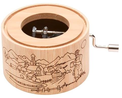 Spieluhr aus Bambus mit dem Lied, Ave Maria von Franz Schubert, Motiv: Bayern