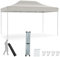 HOMASIS Carpa Plegable de 3 x 4,5 m, Cenador Impermeable para Exterior con Bolsa Enrollable, 4 Cuerdas, 8 piquetas, Altura Ajustable, Gazebo para Fiestas con protección UV (Beige)