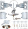 Kit de serrure de garage en acier inoxydable avec loquet à ressort, 2 clés, serrure universelle en T pour porte basculante de sécurité et installation facile