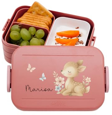 Bärenfreunde MEPAL Müslibecher to go Edelstahl mit Namen, Joghurtbecher | Isolierter Thermo Behälter zum Beschriften für Kinder oder Erwachsene, personalisierter Müsli Becher inklusive Löffel