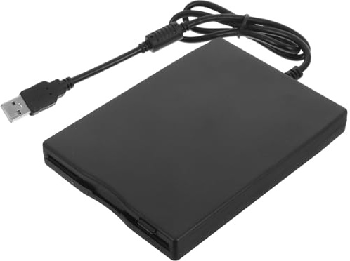 Alipis Disquete Externa USB para Computadora Portátil y Escritorio, Lector Portátil Abs Negro con Compatibilidad Multi-Leer y Transferir Datos