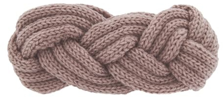axy Damen Strick Stirnband - doppelt geflochten mit Twist-Design, Winter Haarband, Flecht Optik, Kopfband - Ohrenwärmer - gestrickt Headband - warm HBW7 (Altrosa)