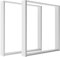 CM Furniture Tischbeine Metall für Schreibtisch Esstisch Möbelfüße Weiß - 2X Tisch-KUFEN Tisch-Beine in Pulverbeschichtung Weiß Vierkantprofil Tischgestell Tischplatte | 2 Stück 72x72 cm