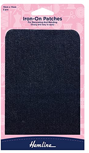 Denim Patches Iron On, 10x15cm - Dark