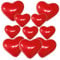 10 Herzballons rot, 5x 15 cm / 6 inch + 5x 28-30 cm/11 inch