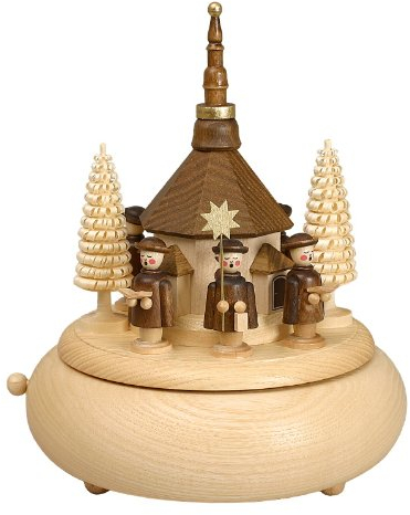 Volkskunstwerkstatt Unger Spieldose - Musikdose mit Seiffener Kirche - Echt Erzgebirge® #0230