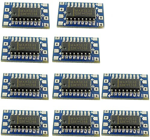Aihasd 10 Stück Mini RS232 zu TTL MAX3232 zu TTL Konverter Modul Board Level Converter Board Serial Port Konverter Board