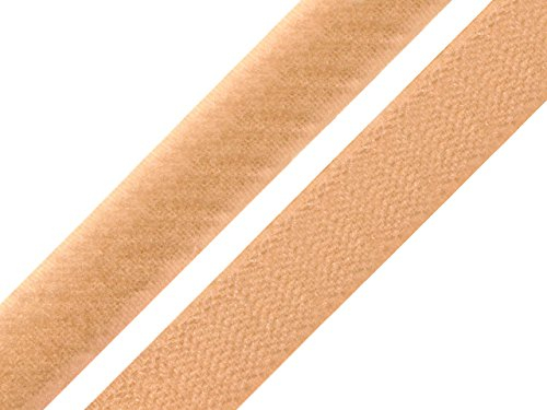 Schnoschi 5 Meter Klettverschluss Hellbraun 20 mm zum Aufnähen, Haken- und Flauschband