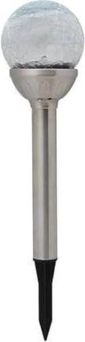 PEREL - CSOL12D Solar Außenleuchte mit Edelstahl Sockel, Weiß (12-er Pack) 175344