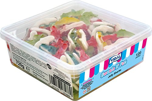 Vidal Tubs Jelly Sharks (120 Pieces)