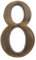 HUBER Hausnummer 8 aus Messing 20 cm I Hausnummern für Haus & Tür I Hausnummer XL I Hausnummernschilder in edlem Messing 3D Design, house number