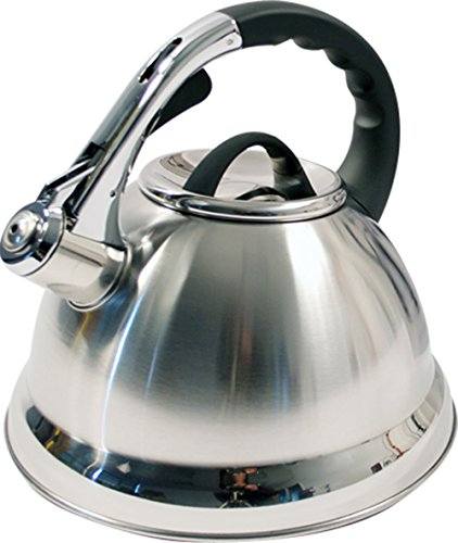 3.5L Stainless Steel Whistling Kettle with Silicone Handle (Chrome)