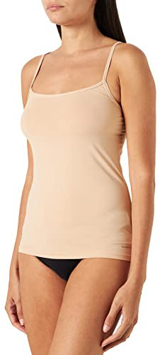 Skiny Damen Spaghettishirt 2er Pack Micro Advantage 085720 Unterhemd, Beige, 64 EU