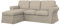 Soferia Sofabezug Kompatibel Mit EKTORP Sofasitzbezug Sofaüberzug Sofaüberwurf Sofaschoner Cover Einfache Reinigung Allergiefrei Wasserabweisend Majestic Velvet Beige