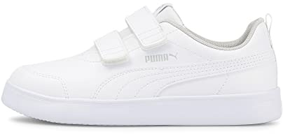 Puma Courtflex V2 V Ps, Baskets mixte enfant, Blanc (Puma White-Gray Violet 04), 32.5 EU