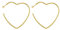 PROSTEEL 18k vergoldet Ohrringe für Frauen Mädchen 60mm Groß Herz Creolen Ohrringe Damen Herz Ohrstecker Ohrpiercing Accessoire Schmuck Accessoire für Valentinstag