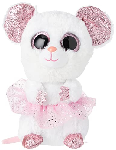 Ty - Beanie Boo's - Peluche Nina la souris 23cm, Rose et Blanc, TY36488