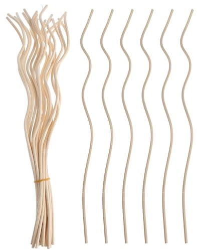 DOITOOL Kake Toeda Rattan Diffusor Stäbchen Ersatz 28.00Cm Wellig Für Ätherisches Öl Aroma Diffuser Raumduft Aromatherapie Zuhause