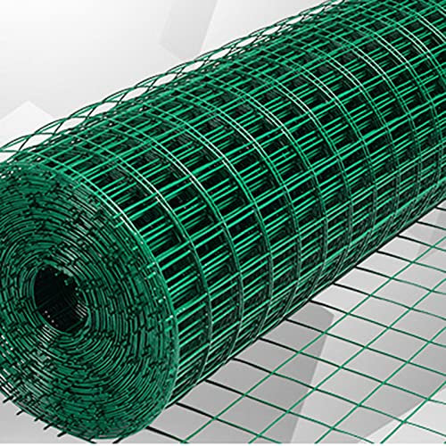 WMEIE Wire Mesh Fence, Wire Mesh Fence, Green Garden Fencing Roll Mesh Hole 6X6cm for Chicken, Duck, Rabbit Animal Pen,1.5x30m,3.0mm