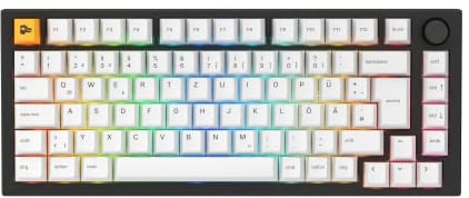 Glorious Gaming GMMK PRO 75% – Modulares mechanisches Gaming-Keyboard, TKL, Grundgerüst 1,5 kg, voll anpassbar, Spiralkabel, Handgelenkablage, PBT-Tastenkappen, Deutsch QWERTZ Layout - Schwarz