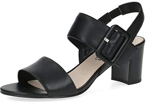 Caprice Leder Sandale Absatz Schwarz 28306