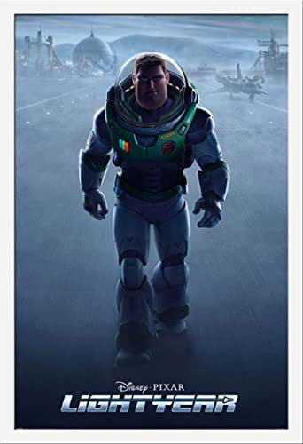 empireposter Pixar - Buzz Lightyear - Poster - Größe 61x91,5 cm + Wechselrahmen, Shinsuke® Maxi MDF Weiss, Acryl-Scheibe