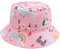 Malaxlx Unisex Kleinkind Sonnenhut Einhorn Rosa Fischerhut Kinder Sommerhut für 2-4 Jahre Mädchen Jungen