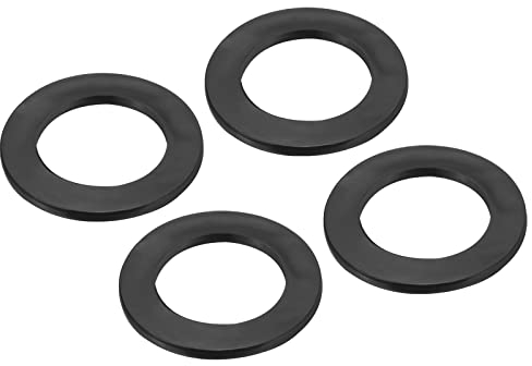 QUARKZMAN 1.57 OD 1 ID 0.1 Gummiflache Unterlegscheiben x 41STK. Tülle Ring O-Ring Schlauch Unterlegscheiben Dichtung für Wasserzähler Klempner, [schwarz, isoliert]