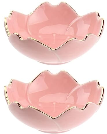 HREDZEO Mini Ciotole da Dessert,2 PCS Sakura Cuenco de Cerámica Cuenco para Salsa Plato para Salsa para Mojar Flores Cuencos para Servir para Postre Salsa para Bocadillos