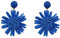TOEECY Orecchini in Rattan a Floreali Fatti a Mano Boho Treccia Orecchini da Spiaggia Pendenti in Rattan Moda Leggero Orecchini Geometrici Orecchini da Spiaggia per Donna Ragazze (Blu)