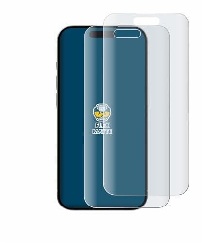 BROTECT Schutzfolie für Apple iPhone 15 | 2 Stück Entspiegelnder Displayschutz Made in Germany Matte Full-Screen Folie Full-Cover 3D Curved Anti-Reflexion Montage Kit