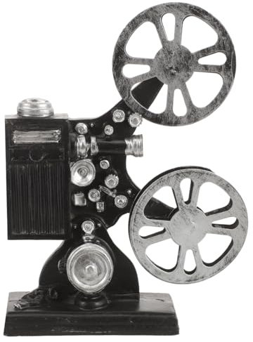HOMSFOU Figurine de projecteur en résine Modèle de projecteur rétro Décoration de cinéma Ornement de bureau Statue du projecteur de film Projecteur de cinéma mécanique Accessoires mécaniques