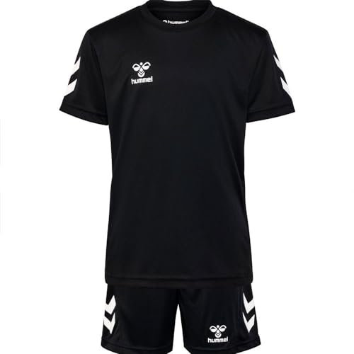 hummel Unisex Kinder Hmllogo Set Kids T-Shirt, Schwarz, 128 EU