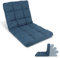 XQZMD Floor Folding Chair, Adjustable Lazy Sofa Bed, Portable Padded Lounge Chair with Back Support for Reading Resting Gaming (Blue)
