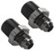 Podavelle 6AN Außengewinde auf 3/8 NPT Rohrverschraubungsadapter, Union Connector, gerades Aluminium, schwarz, 2 Stück