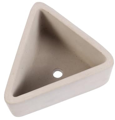 DIKACA 1 Pc Fioriera triangolare in cemento vaso da fiori all'aperto vasi da esterno arredamento vegetale vasi per piante vaso per piante grasse vaso di fiori triangolare scrivania pianta