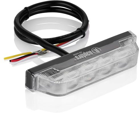 Raptors LED Technik Slim LED Frontblitzer | ECE R65 Zulassung Extrem flach 1,2cm | Warnleuchte für Einsatzfahrzeuge oder Baufahrzeuge (Orange, 4-LED)