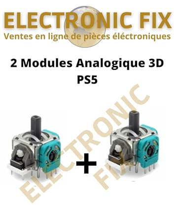 ELECTRONICFIX X2 Modules 3D Stick Analogique Joystick pour Manette PS5 compatible avec PlayStation 5