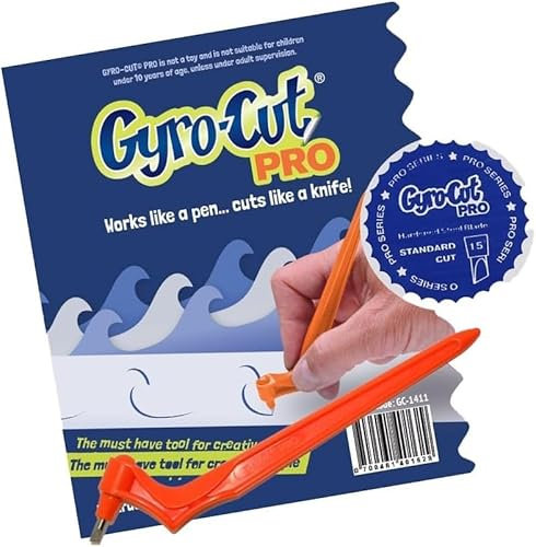 Gyro-Cut® PRO Authentic 360° Rotary Cutting Tool, Scalpel Knife for Craft Scrapbooking with Standard Blade for Paper