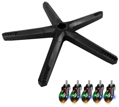 Frassie Gaming Chair Wheels with RGB Color Light Up Office Chair Casters, Universal 2200lbs Heavy Duty Quiet Rolling Casters Replacement for Hardwood Floors, Carpets