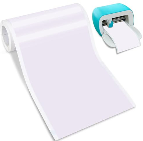 Smart Vinyl Permanent für Cri cut Joy, 14cm X 500cm Selbstklebende Vinylrolle, Smart Adhesive Vinyl Permanent, Geeignet zum Dekorieren von Tassen, Kunsthandwerk, Fenster, Wasserflaschen(Weiß)